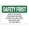 Signmission OSHA Sign, Glasses Required Beyond Black-Yellow, 10in X 7in Decal, 10" W, 7" H, Landscape OS-SF-D-710-L-10923 - alternate 1